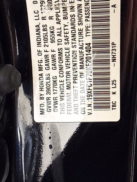 2019 Honda Civic EX-L w/ SUNROOF
