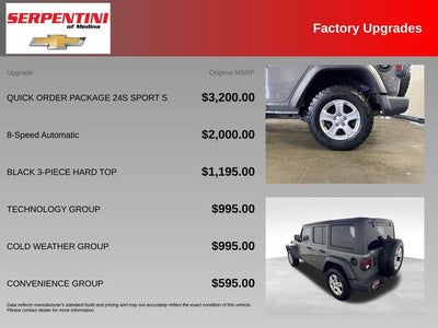 2018 Jeep Wrangler Unlimited Sport S w/HEATED SEATS