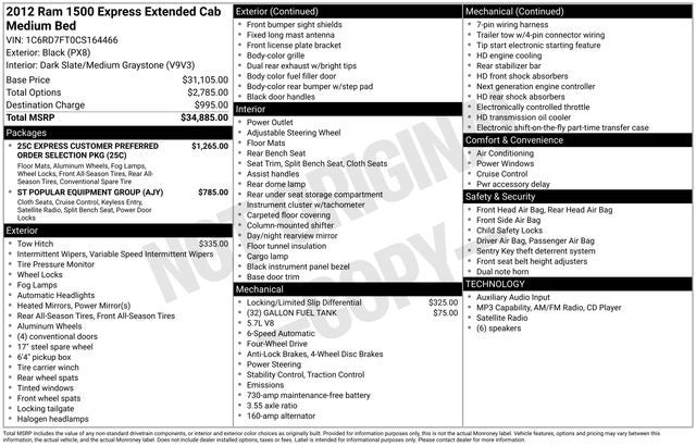 2012 RAM 1500 Express w/ CLEAN CARFAX