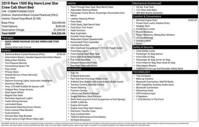 2019 RAM 1500 Big Horn/Lone Star w/ REMOTE START