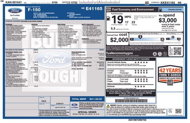2019 Ford F-150 XL w/ TRAILER TOW PKG