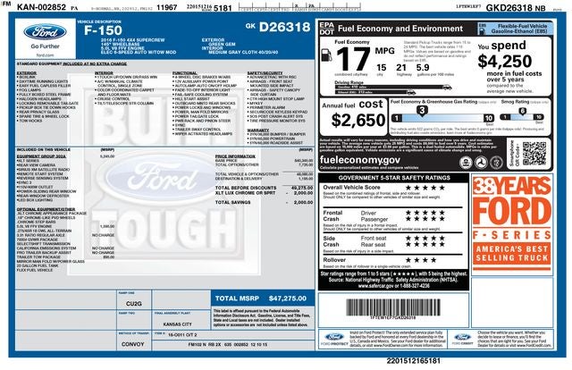 2016 Ford F-150 XLT w/ HD PAYLOAD PKG
