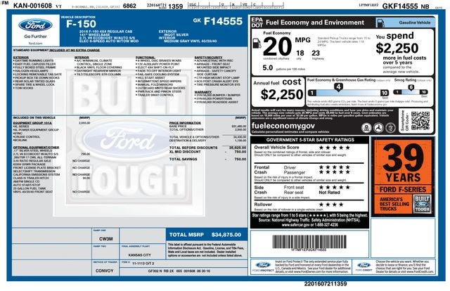 2016 Ford F-150 XL w/ CLEAN CARFAX