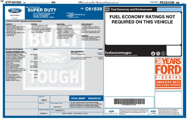2015 Ford F-350SD XL w/ KEYLESS ENTRY