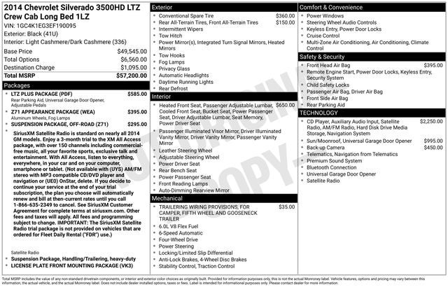 2014 Chevrolet Silverado 3500HD LTZ w/ PWR SUNROOF