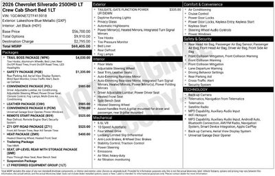 2026 Chevrolet Silverado 2500HD LT