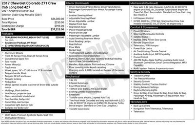 2017 Chevrolet Colorado Z71 w/ HEATED SEATS