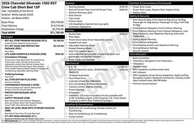 2026 Chevrolet Silverado 1500 RST