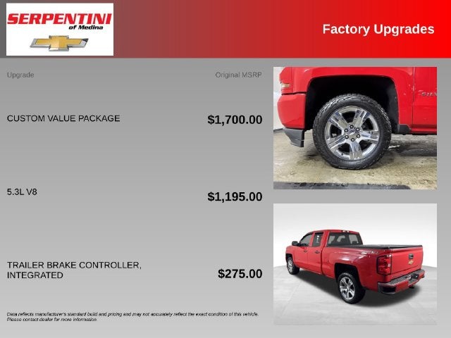 2018 Chevrolet Silverado 1500 Custom w/ TOW PACKAGE