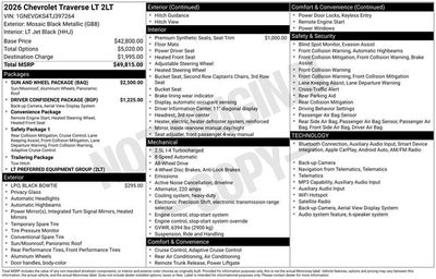 2026 Chevrolet Traverse LT 2LT