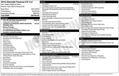 2016 Chevrolet Traverse LTZ AWD w/ BOSE AUDIO