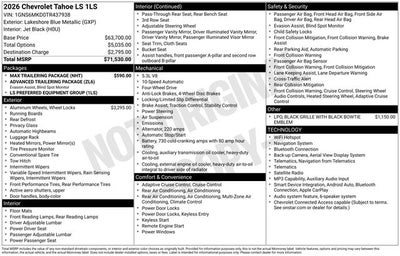 2026 Chevrolet Tahoe LS