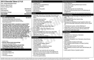 2013 Chevrolet Tahoe LS w/ XM RADIO