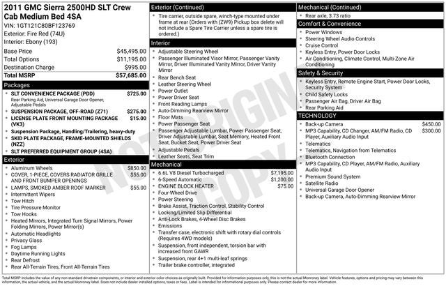 2011 GMC Sierra 2500HD SLT w/ BOSE AUDIO