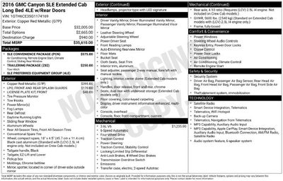 2016 GMC Canyon SLE1 w/ HD TOW PKG
