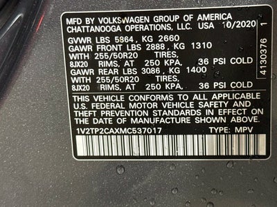 2021 Volkswagen Atlas 2.0T SEL Premium w/ PANO ROOF
