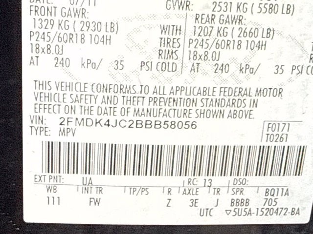 2011 Ford Edge SEL w/ 3.5 V6