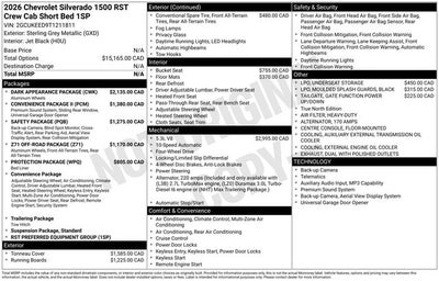2026 Chevrolet Silverado 1500 RST
