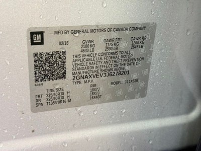2018 Chevrolet Equinox Premier w/ HEATED LEATHER