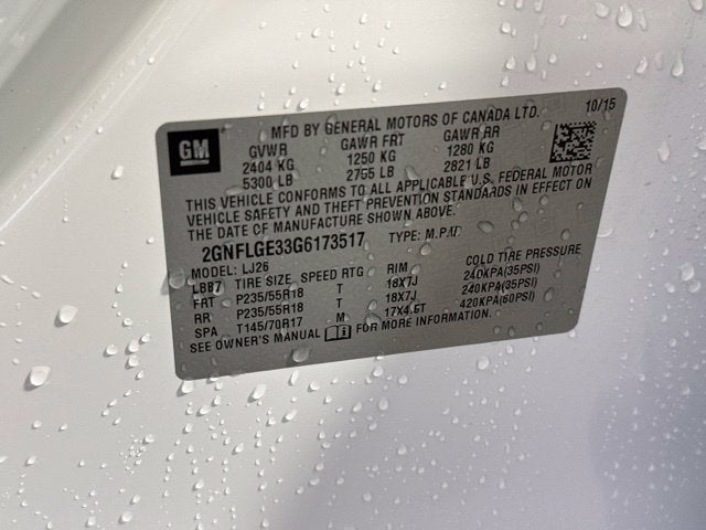 2016 Chevrolet Equinox LTZ w/ SUNROOF