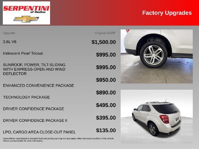 2016 Chevrolet Equinox LTZ w/ SUNROOF