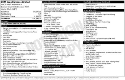 2025 Jeep Compass Limited w/ LEATHER