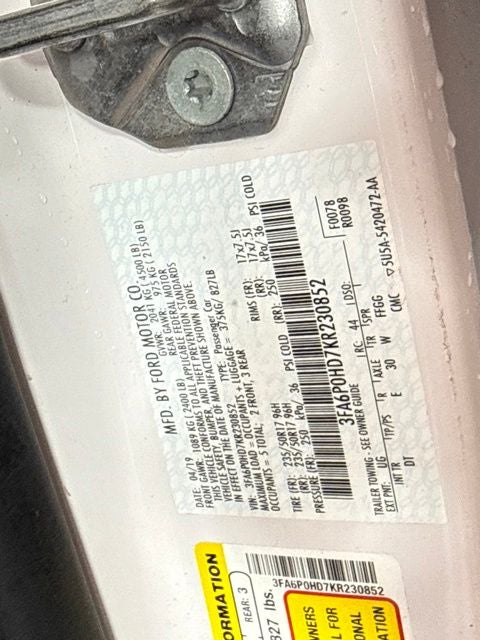 2019 Ford Fusion SE w/ ADAPTIVE CRUISE