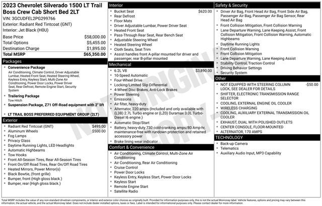 2023 Chevrolet Silverado 1500 LT Trail Boss 6.2L V8