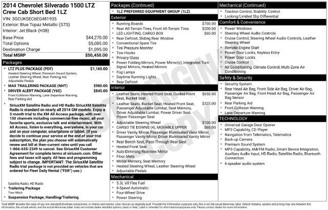 2014 Chevrolet Silverado 1500 LTZ 1LZ