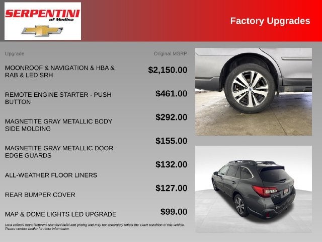 2019 Subaru Outback 3.6R Limited w/ MOONROOF
