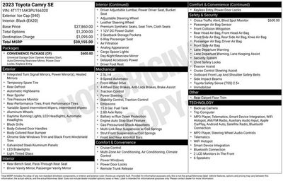 2023 Toyota Camry SE w/ APPLE CARPLAY