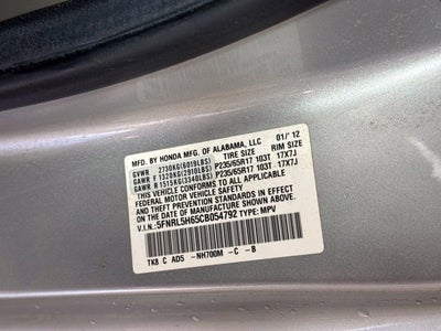 2012 Honda Odyssey EX-L w/ SUNROOF