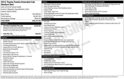 2012 Toyota Tundra Grade w/ TOW PACKAGE