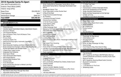 2018 Hyundai Santa Fe Sport 2.4 Base w/ CLEAN CARFAX