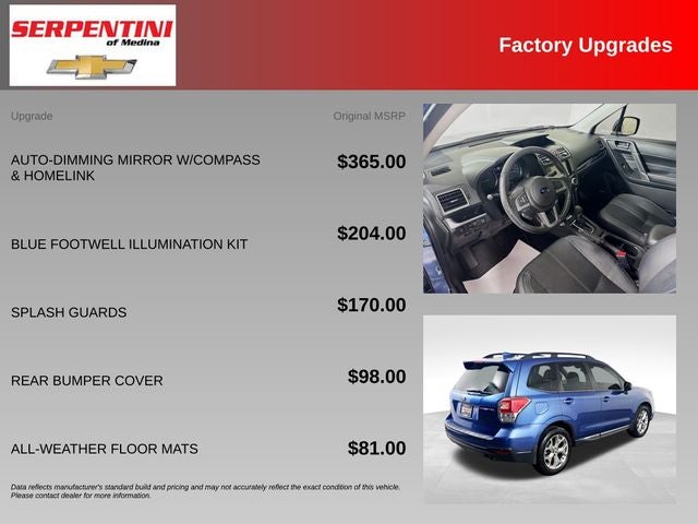 2018 Subaru Forester 2.5i Touring w/ PREMIUM AUDIO