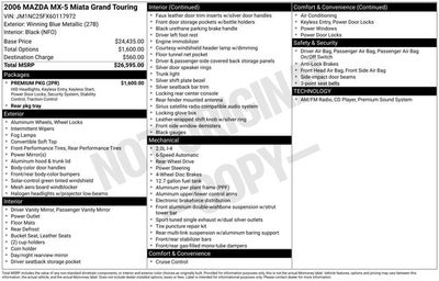2006 Mazda Mazda Miata Grand Touring w/ ONLY 79K MILES