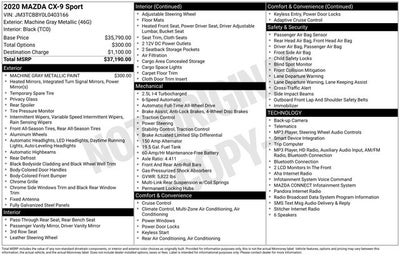 2020 Mazda Mazda CX-9 Sport w/ HEATED SEATS