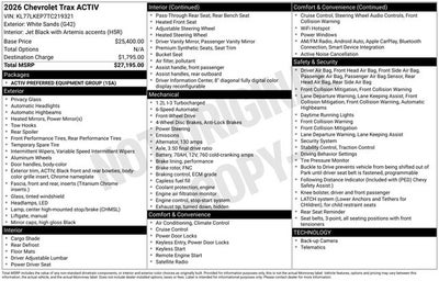 2026 Chevrolet Trax ACTIV