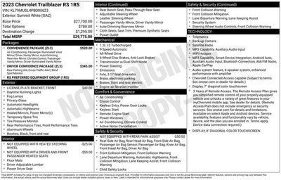 2023 Chevrolet TrailBlazer RS w/ HEATED SEATS