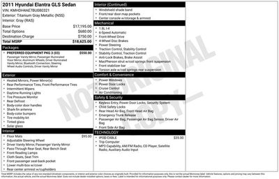 2011 Hyundai Elantra GLS w/ HANDSFREE AUDIO