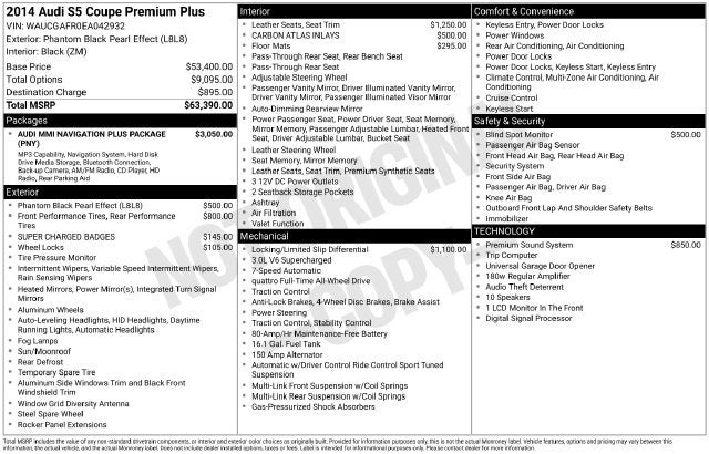 2014 Audi S5 3.0T Premium Plus quattro