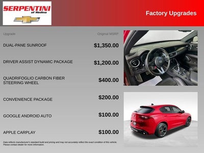 2018 Alfa Romeo Stelvio Quadrifoglio AWD w/ DUAL SUNROOFS