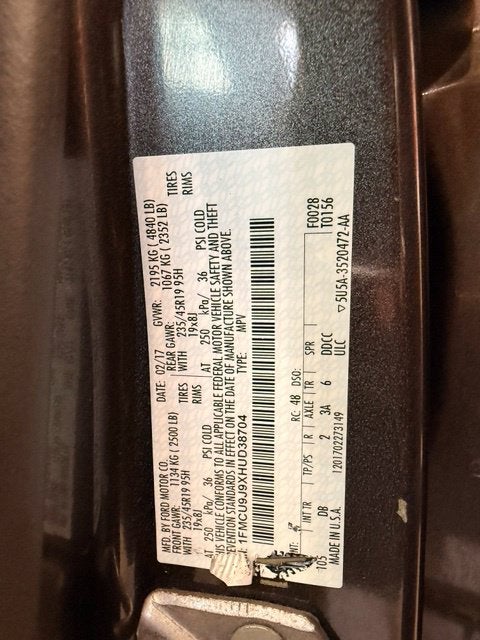 2017 Ford Escape Titanium 4x4 w/ Collision Alert