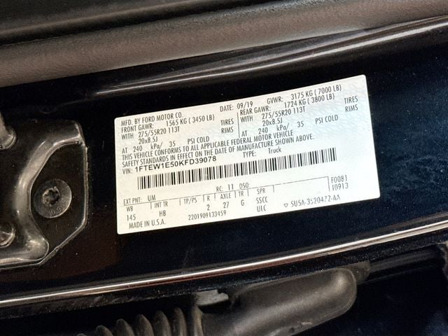 2019 Ford F-150 Lariat