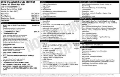 2026 Chevrolet Silverado 1500 RST STARS + STEEL EDITION