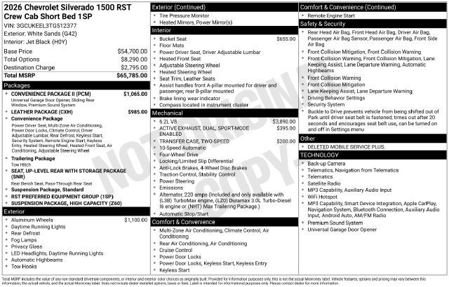 2026 Chevrolet Silverado 1500 RST