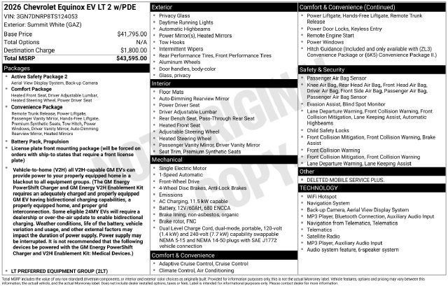2026 Chevrolet Equinox EV LT