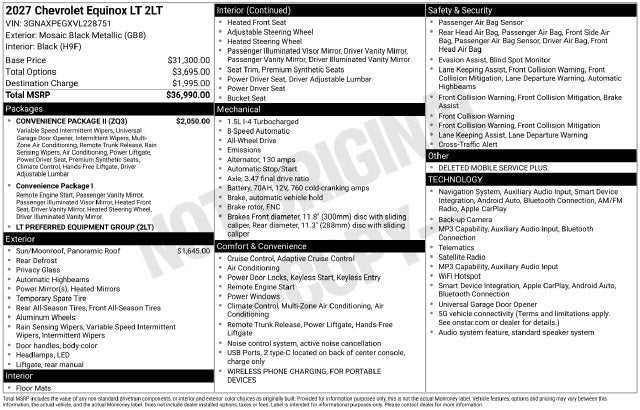 2027 Chevrolet Equinox LT