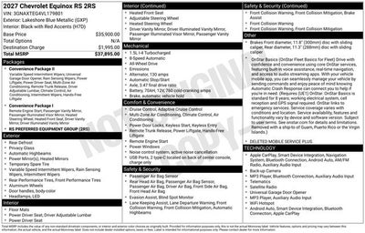 2027 Chevrolet Equinox RS
