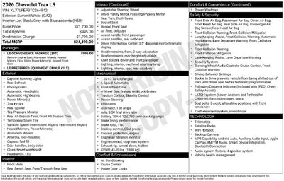 2026 Chevrolet Trax LS